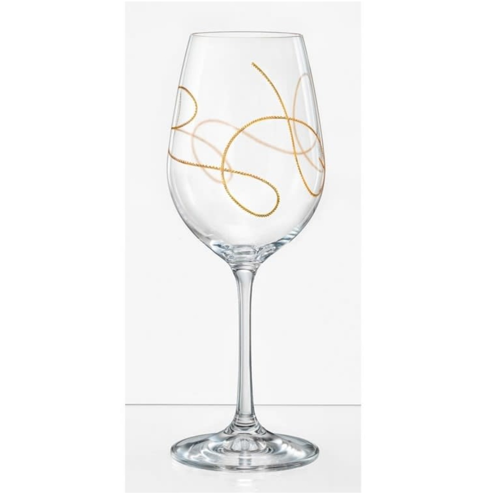 DAVID SHAW SPIRAL  Clear Wine Glasses 350ML S/2