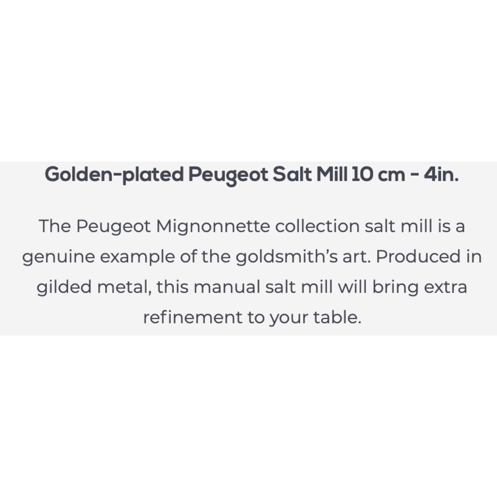 PEUGEOT PEUGEOT Mignonnette Pepper Mill - Gold