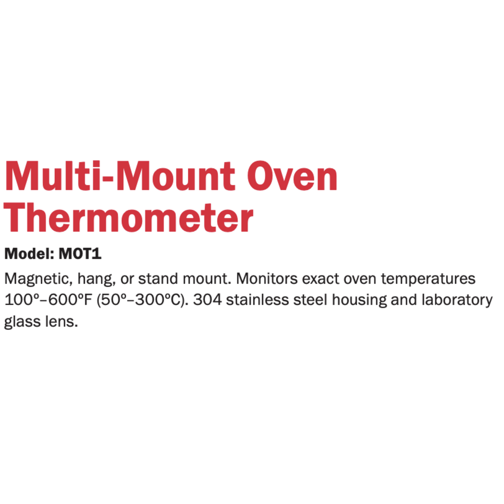 CDN CDN Multi-Mount Magnet Oven Thermometer