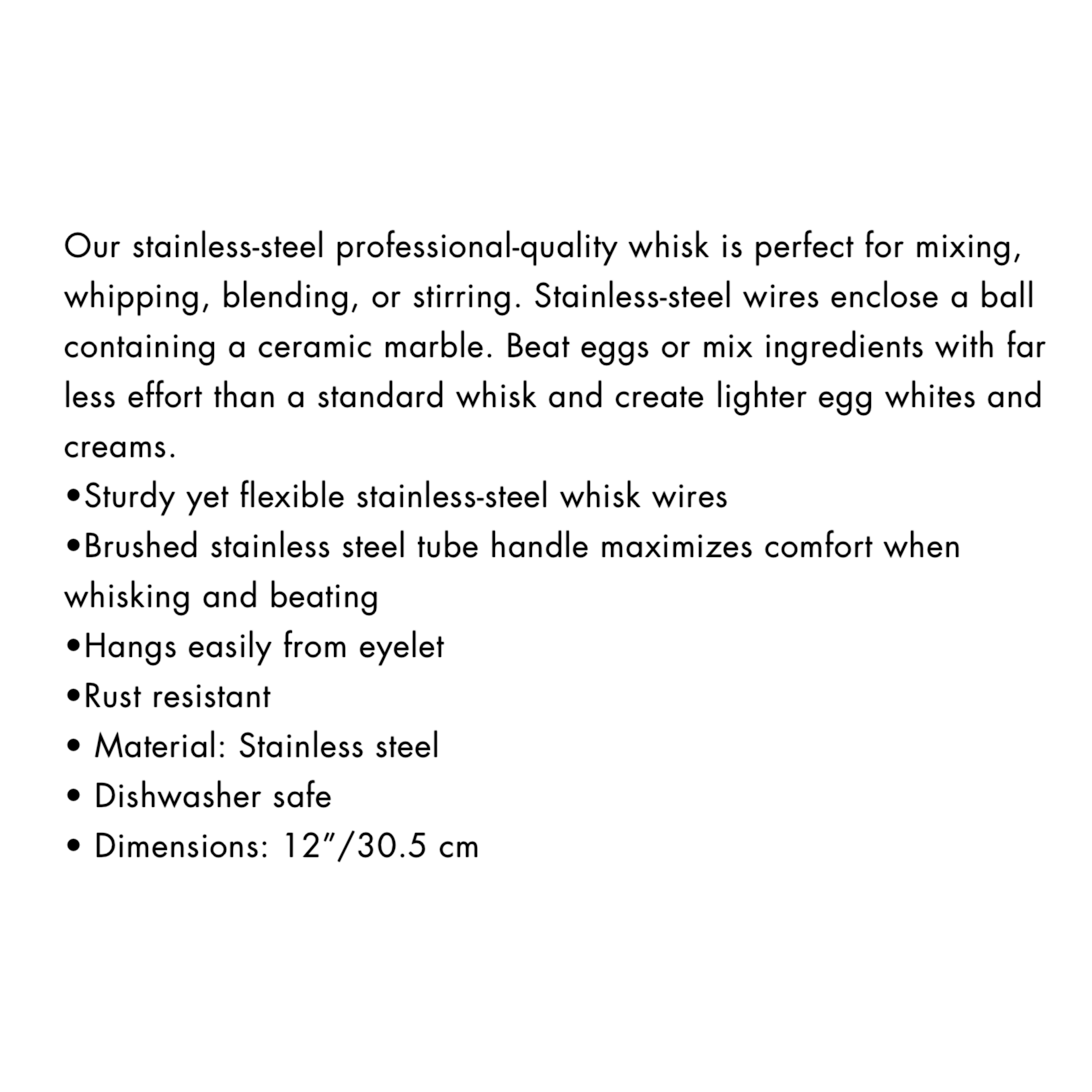 CUISIPRO CUISIPRO Whisk w/Ball 12" - Stainless