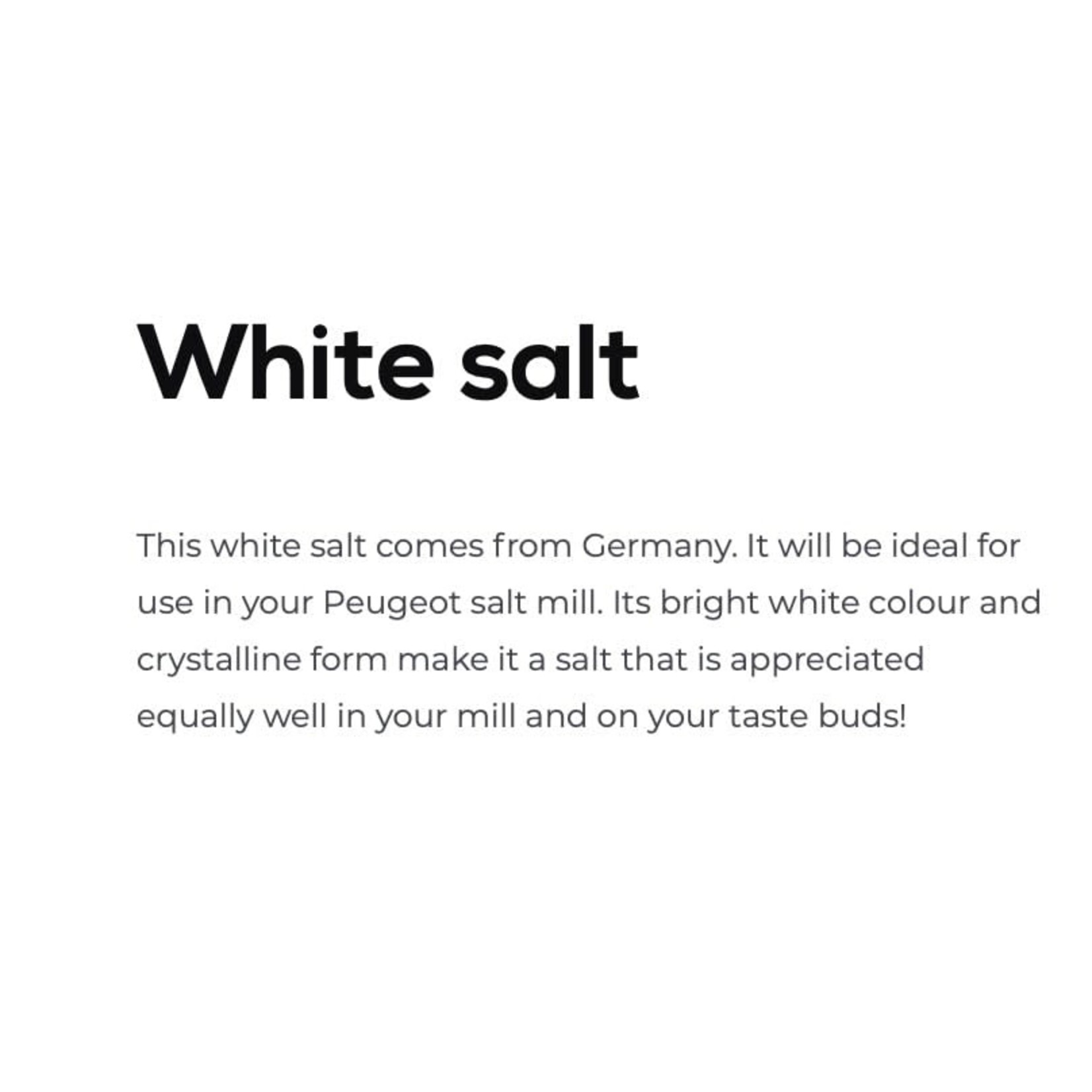 PEUGEOT PEUGEOT Germany White Salt Crystals 370g