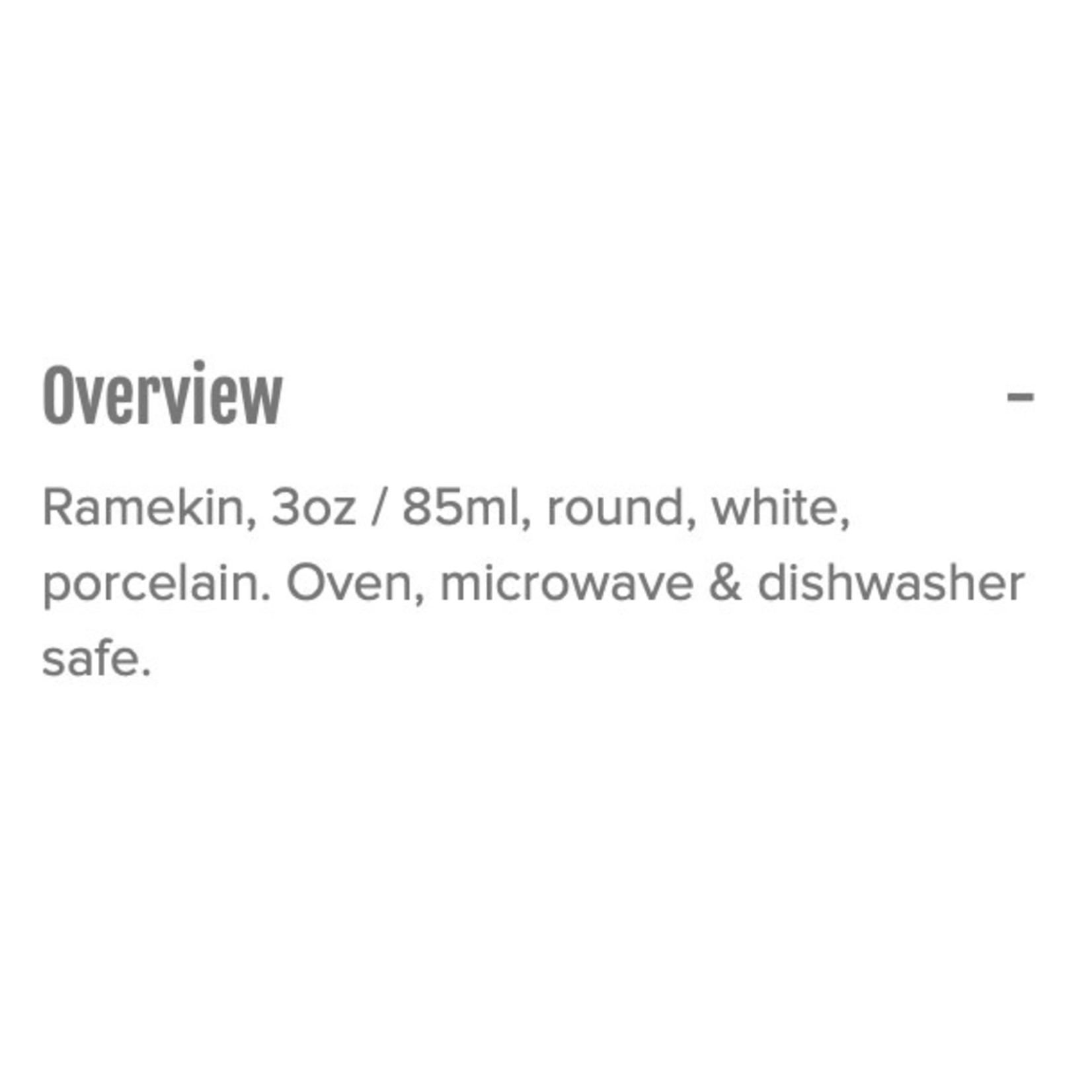 BIA Ramekin 3oz/85ml - White