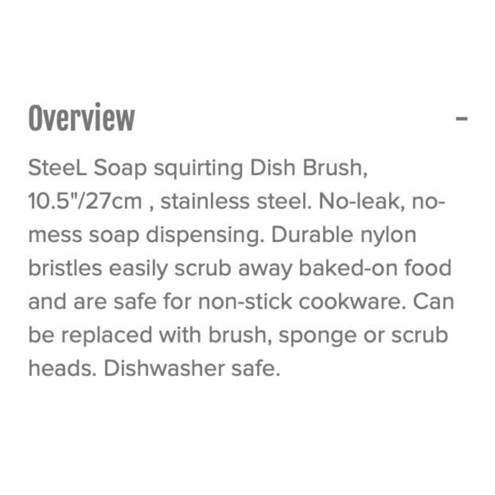 OXO OXO Stainless Soap Dispensing Brush