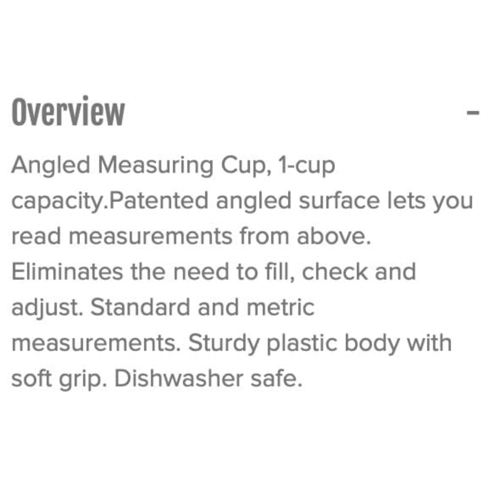 OXO OXO Angled Measuring 1 Cup