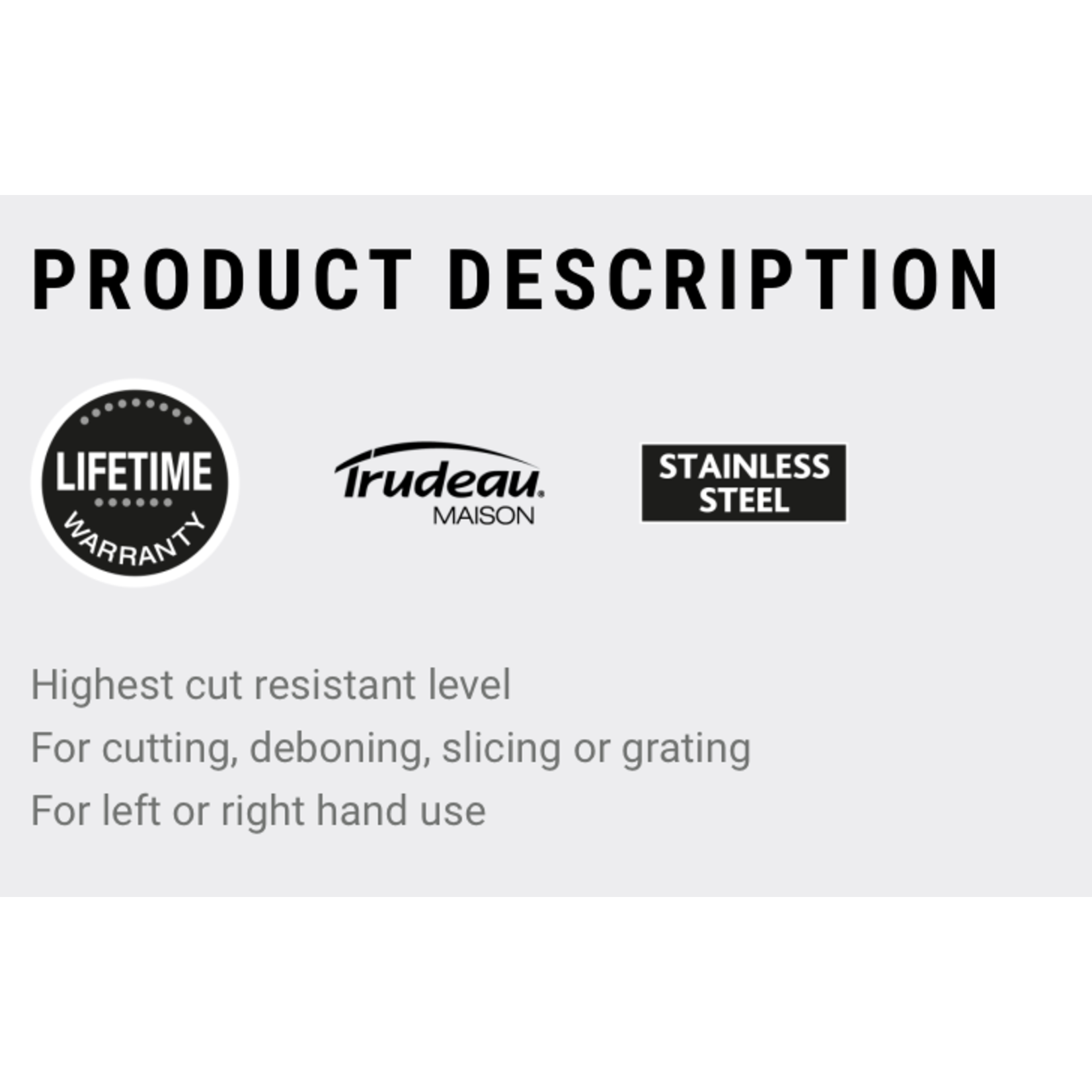 TRUDEAU TRUDEAU Cut-Resistant Glove
