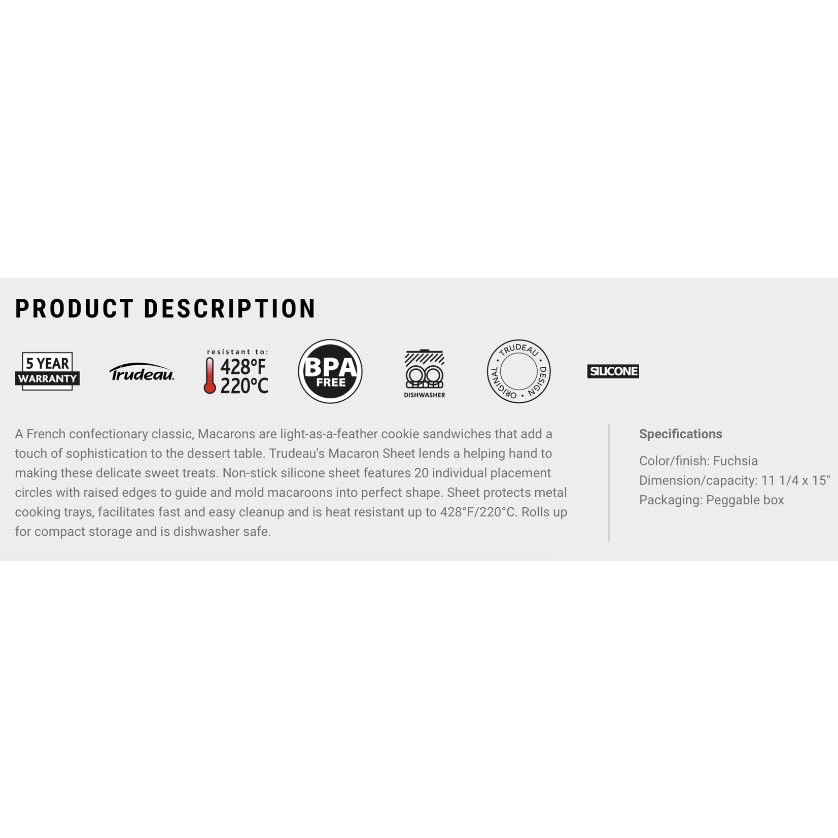 TRUDEAU TRUDEAU Macaron Sheet DNR