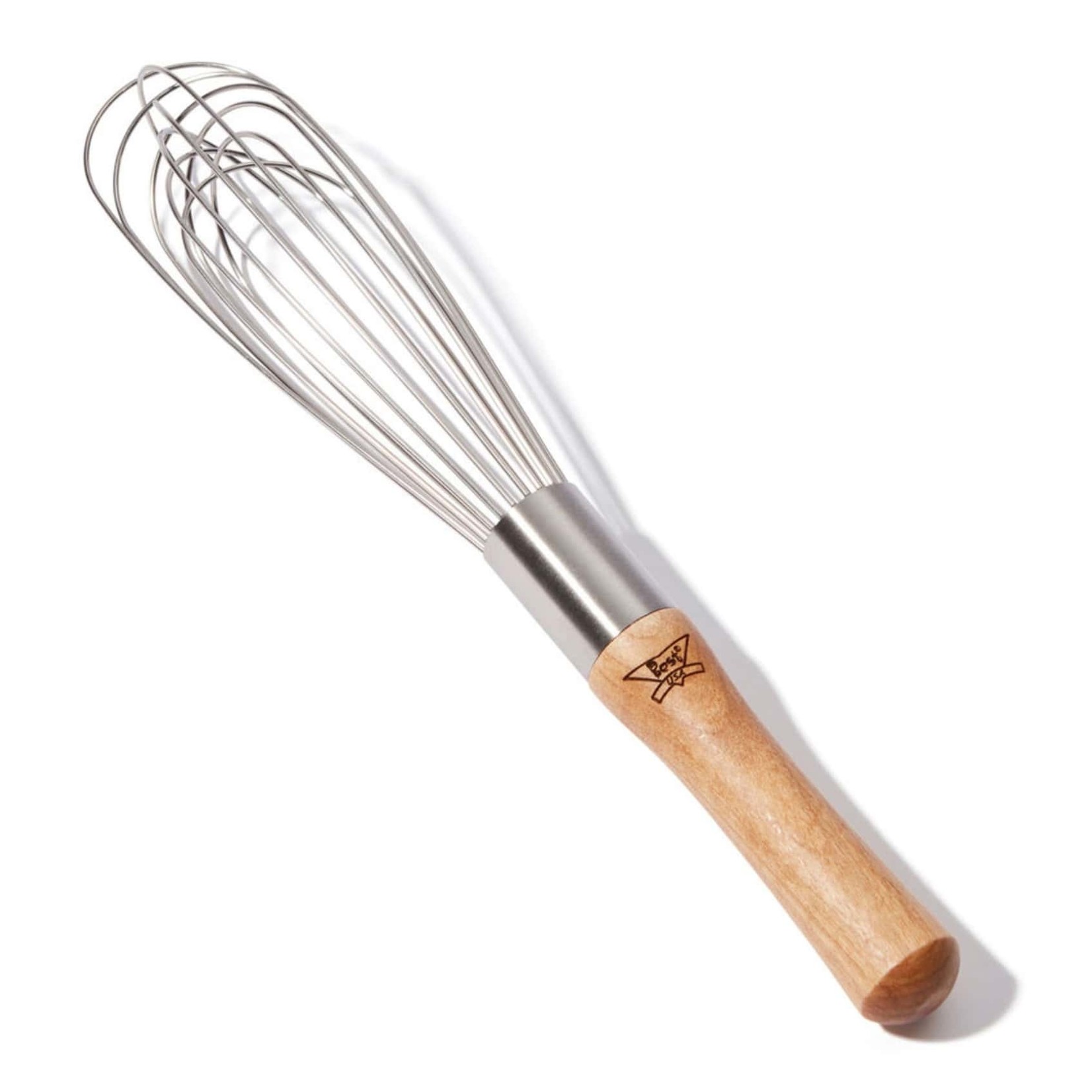 BEST WHISKS Professional Wood French Whip 10"