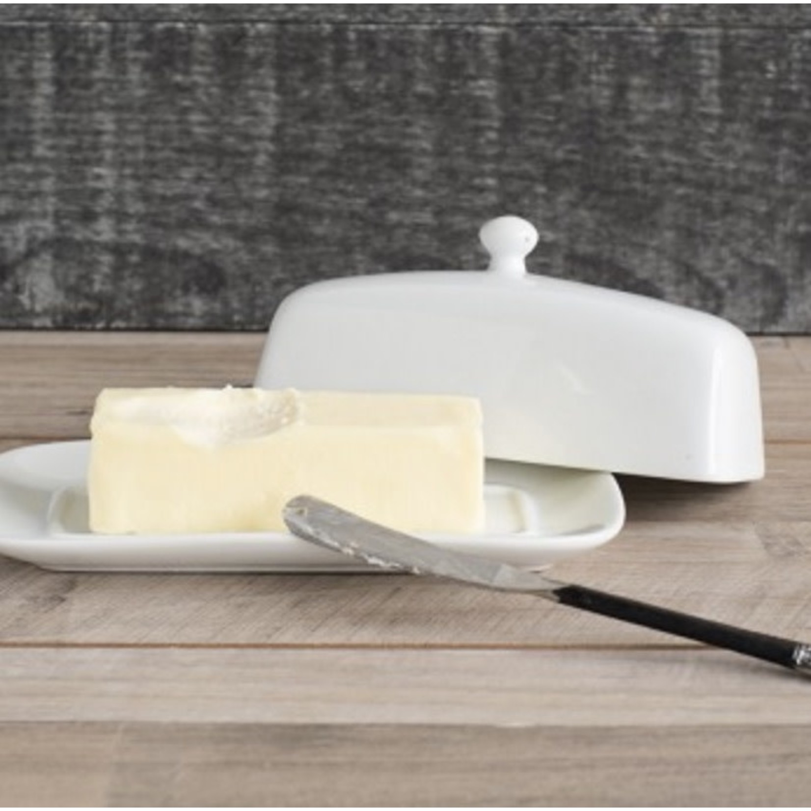 NOW DESIGNS NOW DESIGNS Rectangular Butter Dish - White