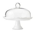 BRILLIANT BRILLIANT Bianco Pedestal Cake Plate & Dome 27cm