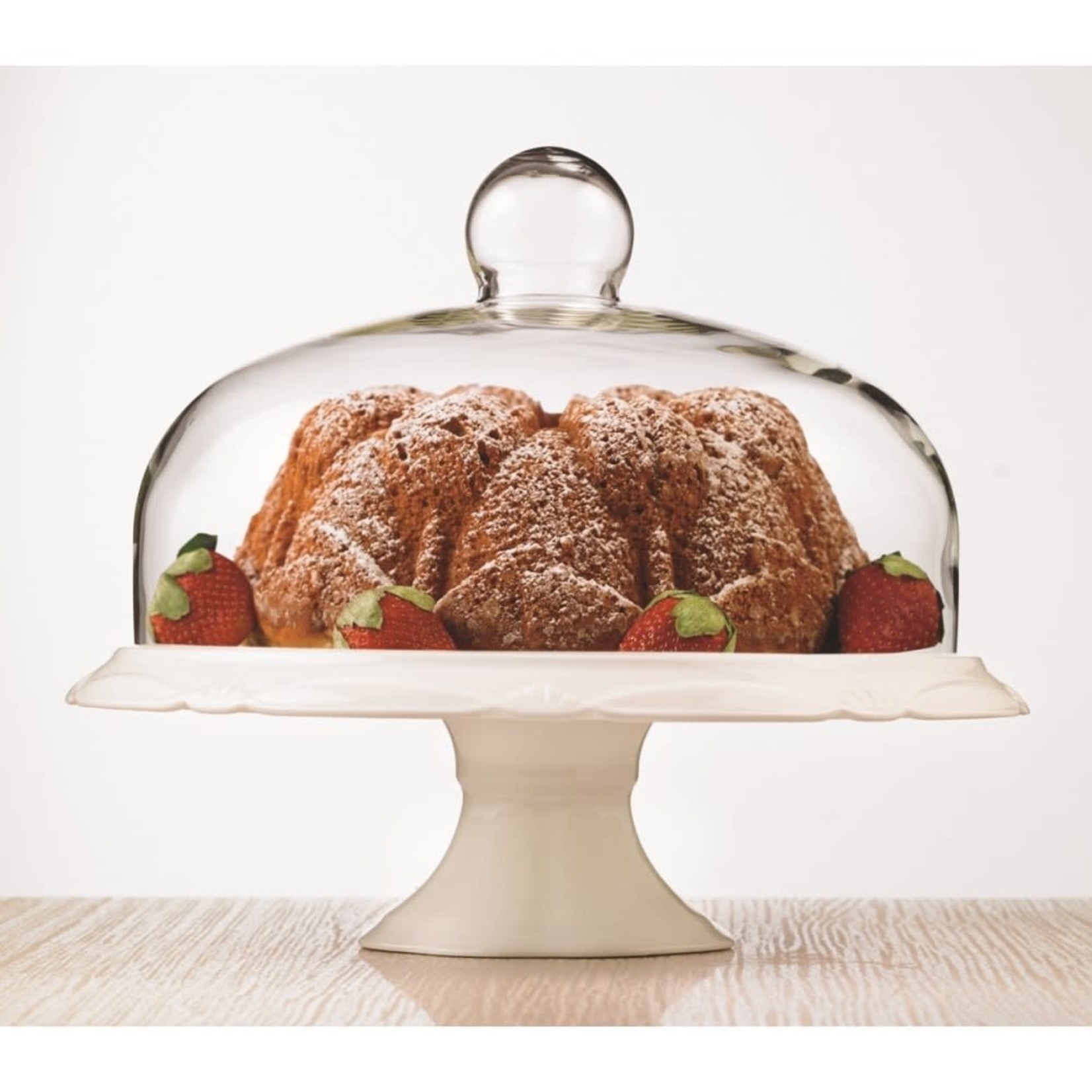 BRILLIANT BRILLIANT Bianco Pedestal Cake Plate & Dome 30cm