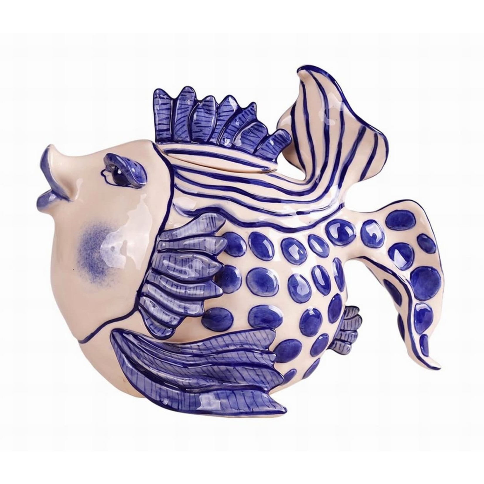 BLUE SKY CLAYWORKS BLUE SKY Delft Fish Teapot