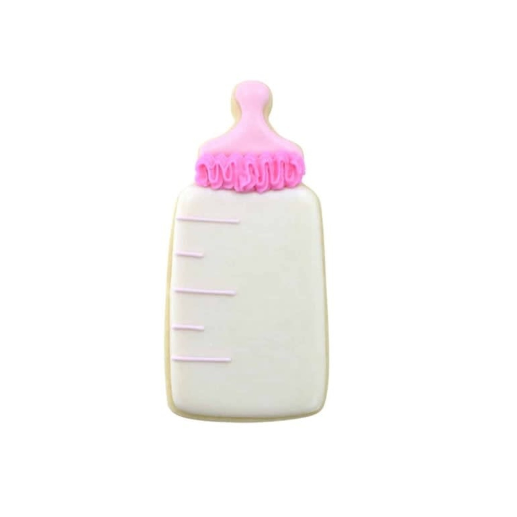 R&M INTERNATIONAL R&M Cookie Cutter Baby Bottle  4”  White DNR