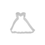 R&M INTERNATIONAL R&M Cookie Cutter Princess Gown  4”  White DNR