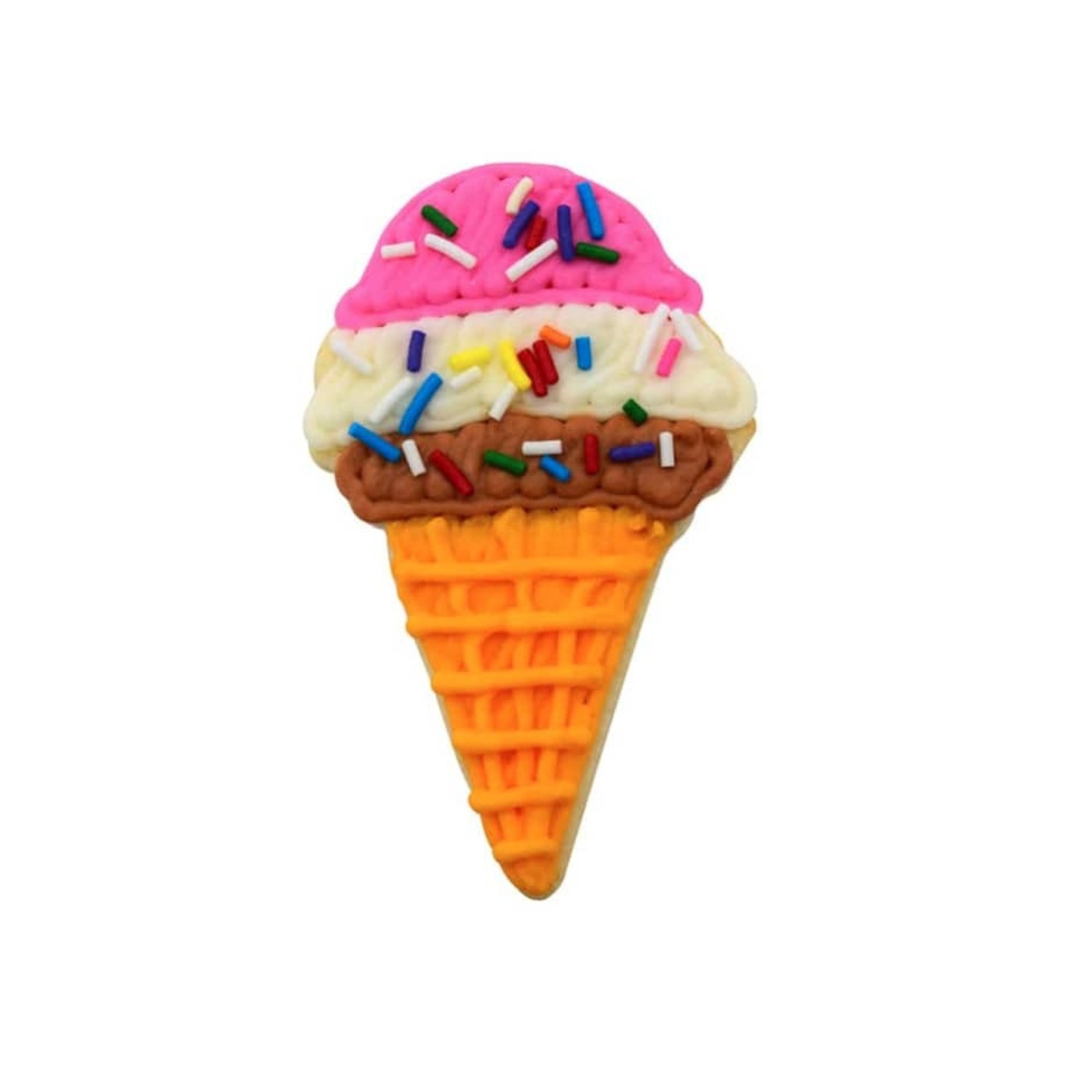 R&M INTERNATIONAL R&M Cookie Cutter Ice Cream Cone  4” - Yellow