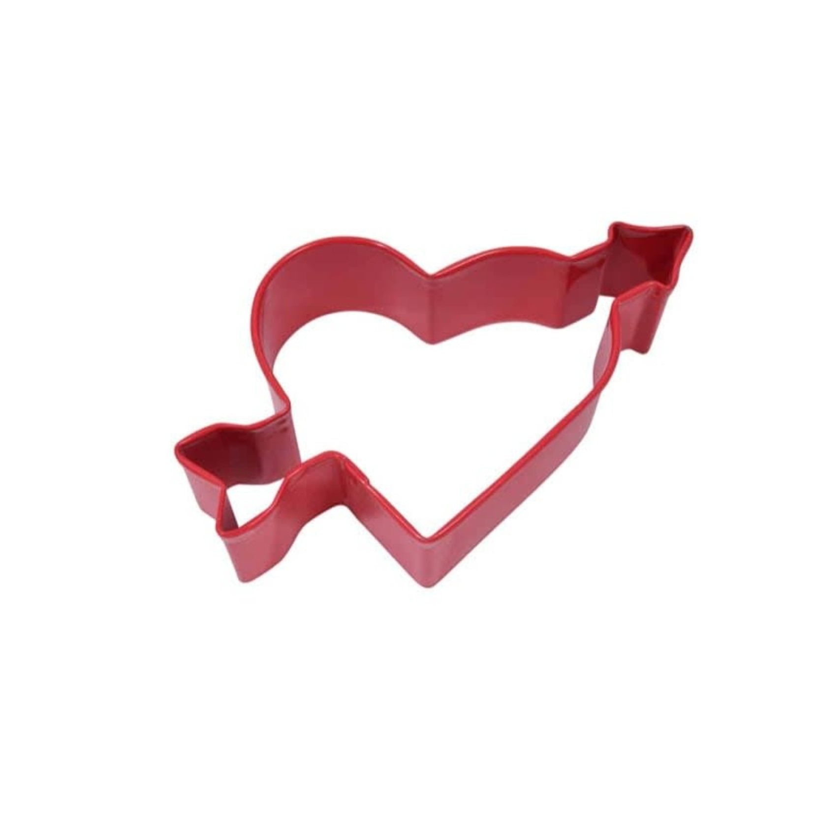 R&M INTERNATIONAL Heart & Arrow Cookie Cutter 4" - Red