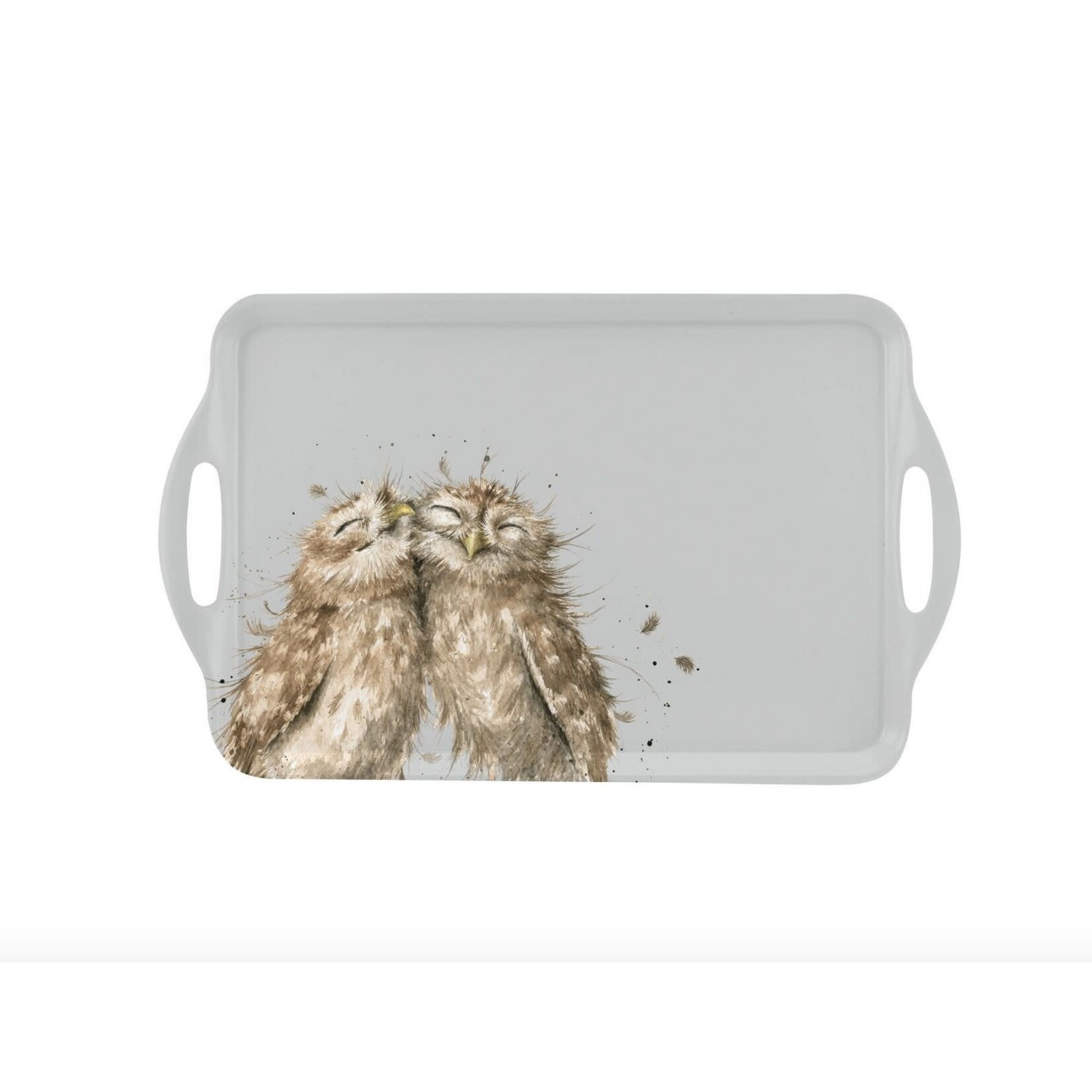 PIMPERNEL WRENDALE Owl Handle Tray Large 19x11.5"