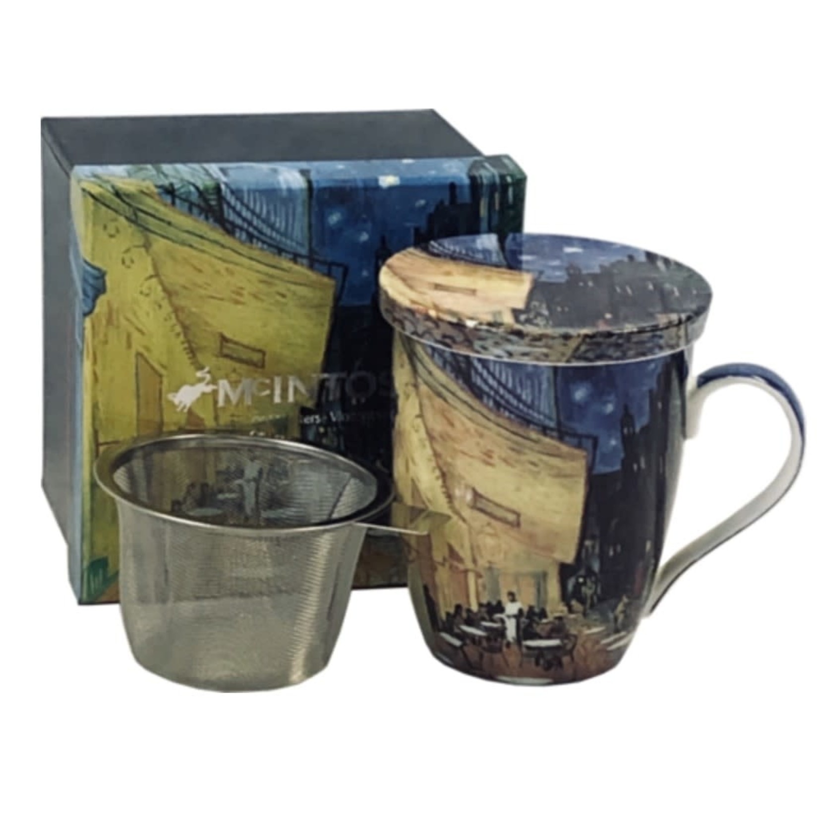 MCINTOSH MCINTOSH Van Gogh Cafe Terrace Tea Mug with Lid