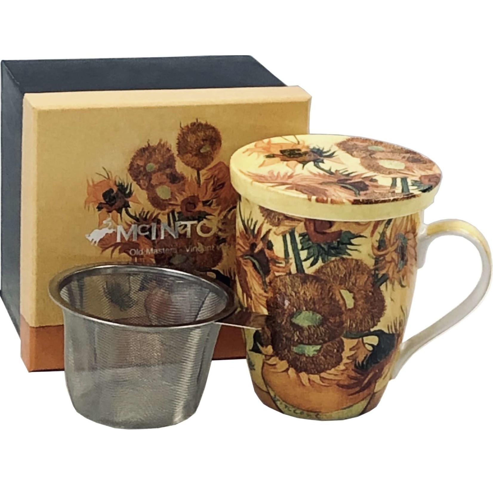 MCINTOSH MCINTOSH Van Gogh Sunflowers Tea Mug with Lid