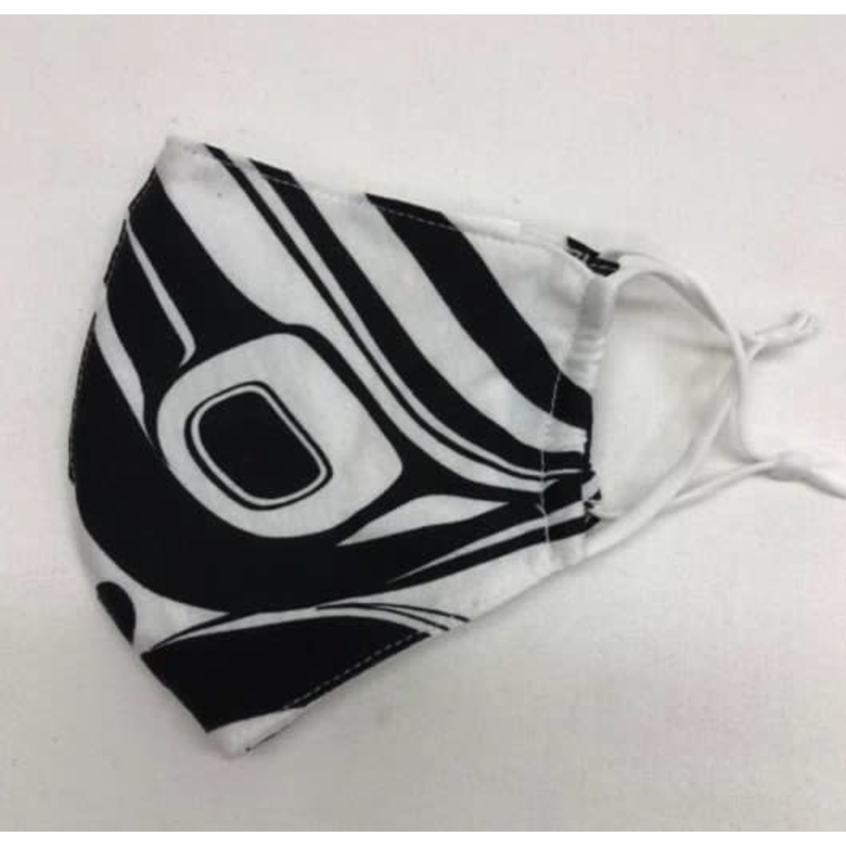 PANABO KELLY ROBINSON Raven Cotton Face Mask - Black / White REG $18.99 DNR