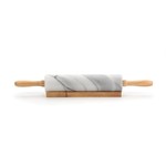 RSVP RSVP Marble Rolling Pin with Base - White