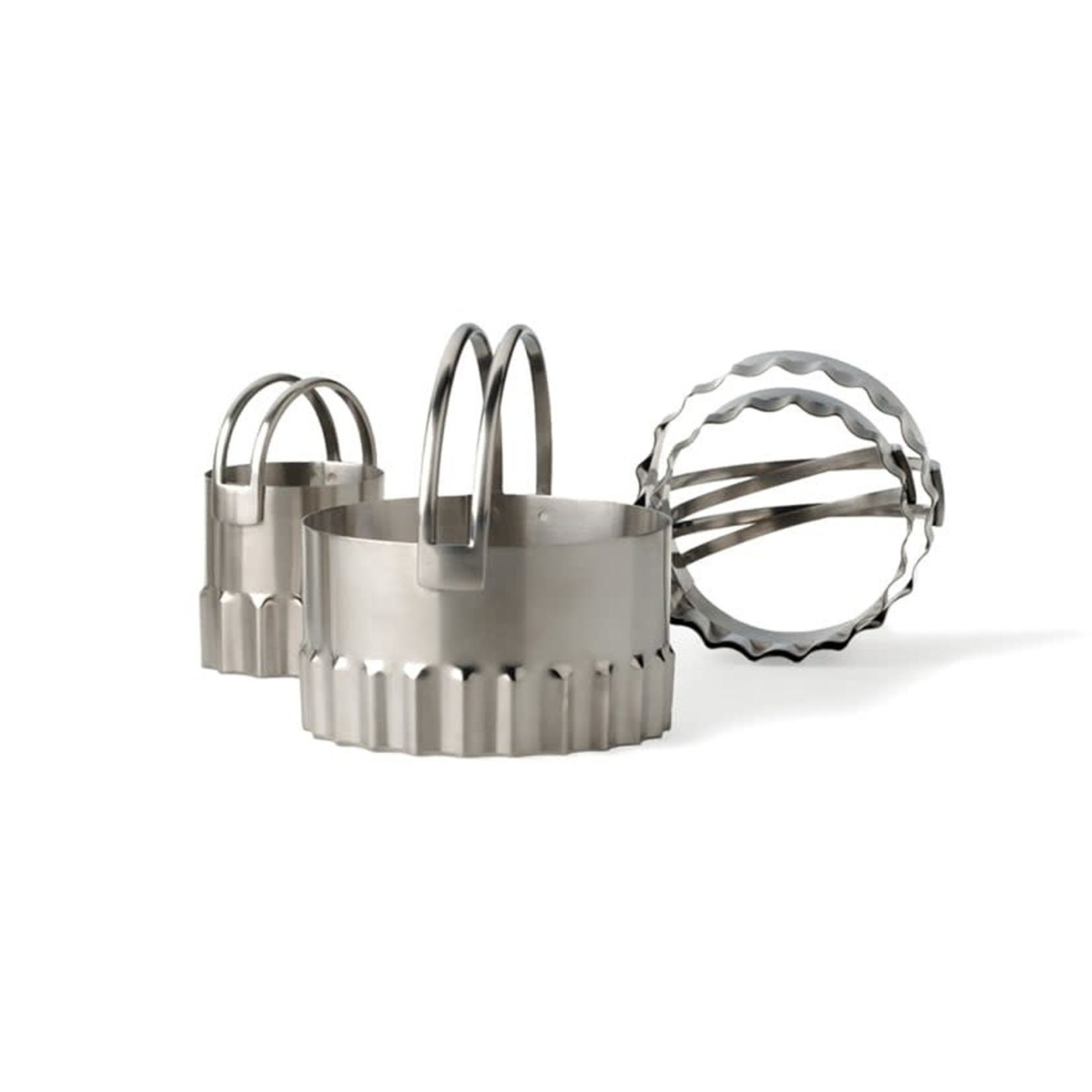 RSVP RSVP Round Ripple Biscuit Cutter S/4