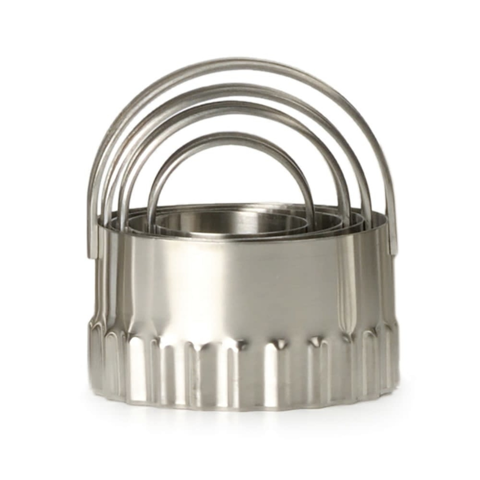 RSVP RSVP Round Ripple Biscuit Cutter S/4