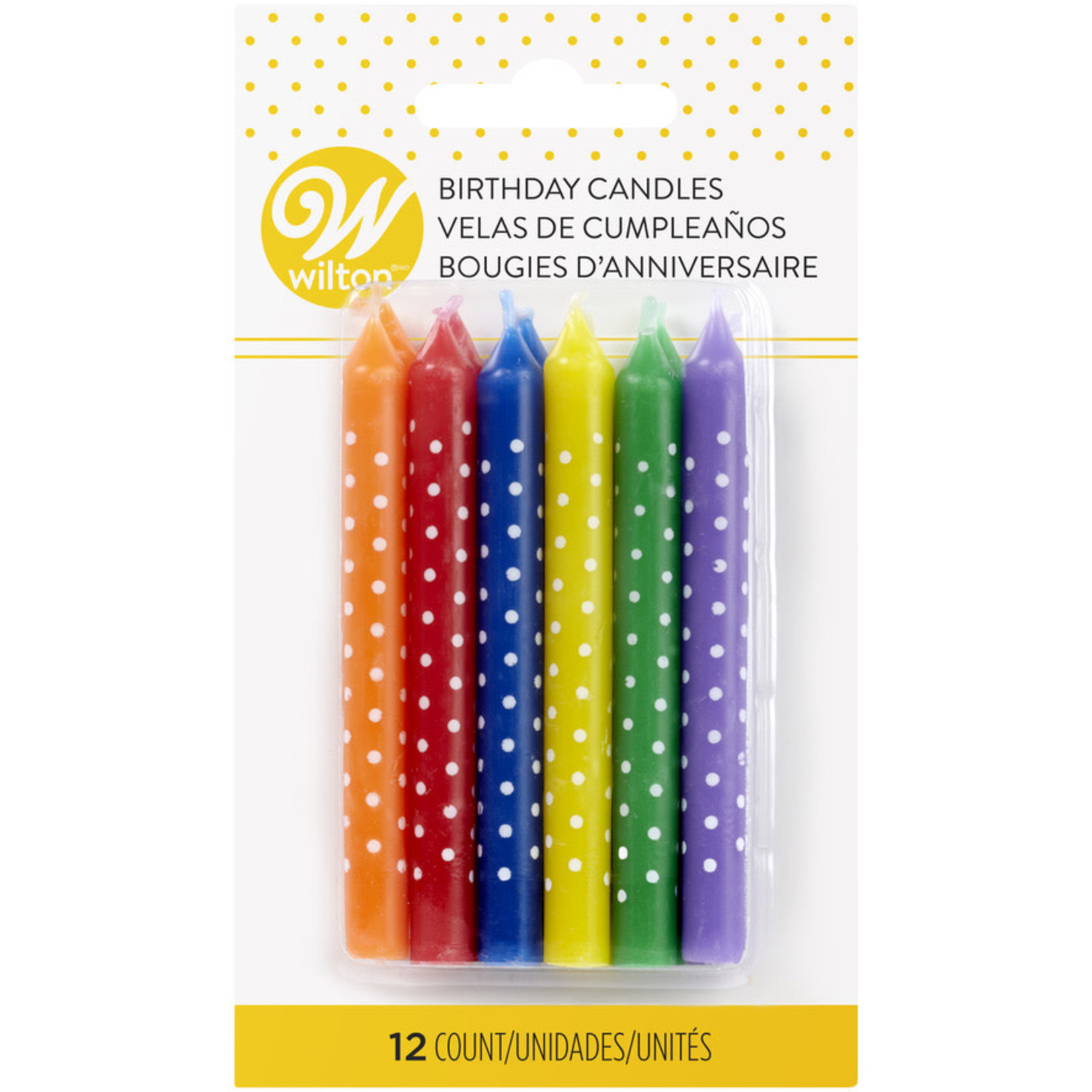 WILTON WILTON Birthday Candles Multi-Coloured with White Dots DNR