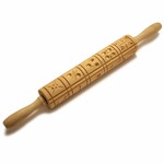 NORPRO Spingerle Wooden Rolling Pin