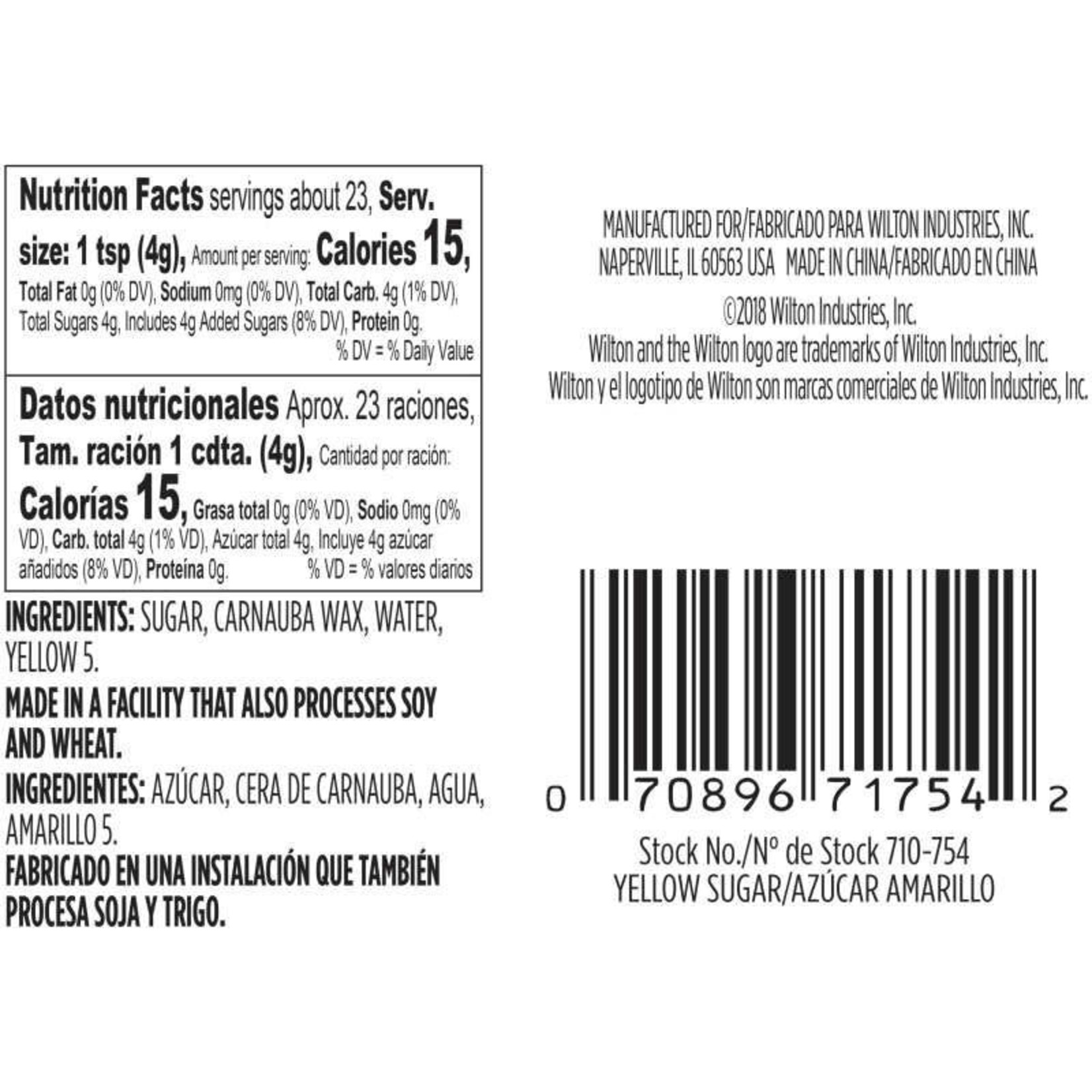 WILTON WILTON Sprinkle Sugar 3.25oz - Yellow - DNR