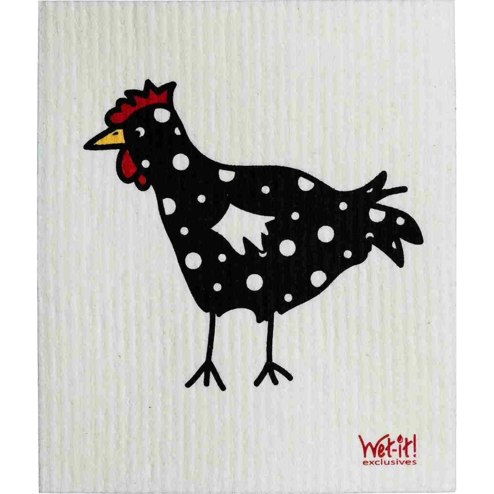 WET-IT Swedish Sponge Cloth Spotted Black Chicken