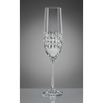 DAVID SHAW Polished Cut Cross Champagne Flute S/2