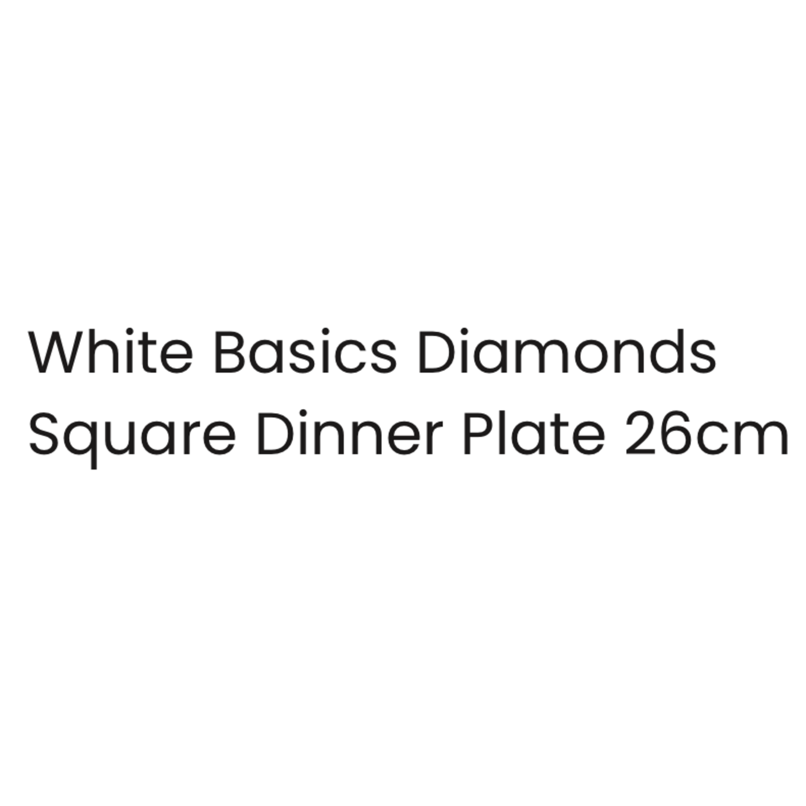 MAXWELL WILLIAMS MAXWELL Diamond Square Dinner Plate 26cm