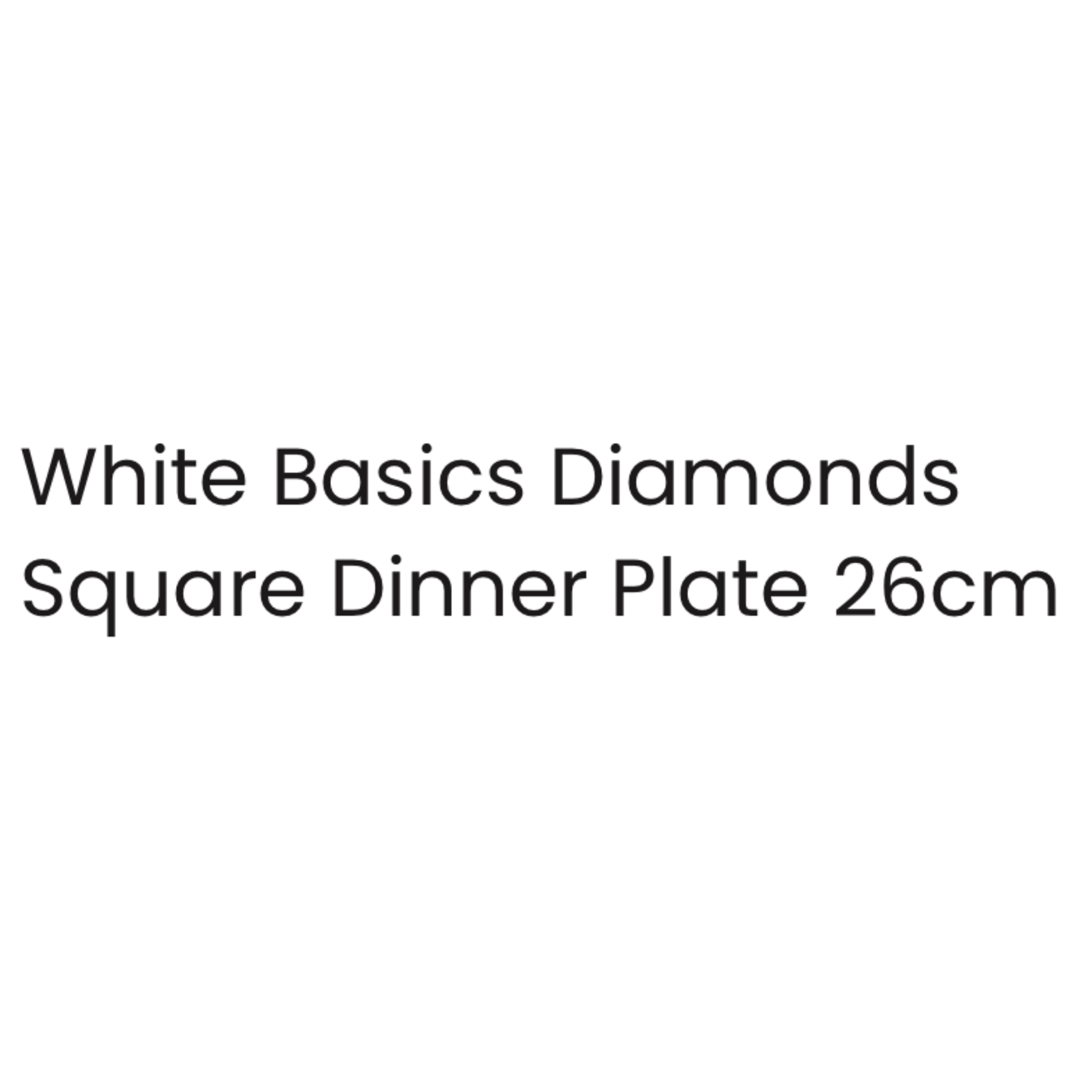 MAXWELL WILLIAMS MAXWELL WILLIAMS Diamond Round Dinner Plate 27cm DNR