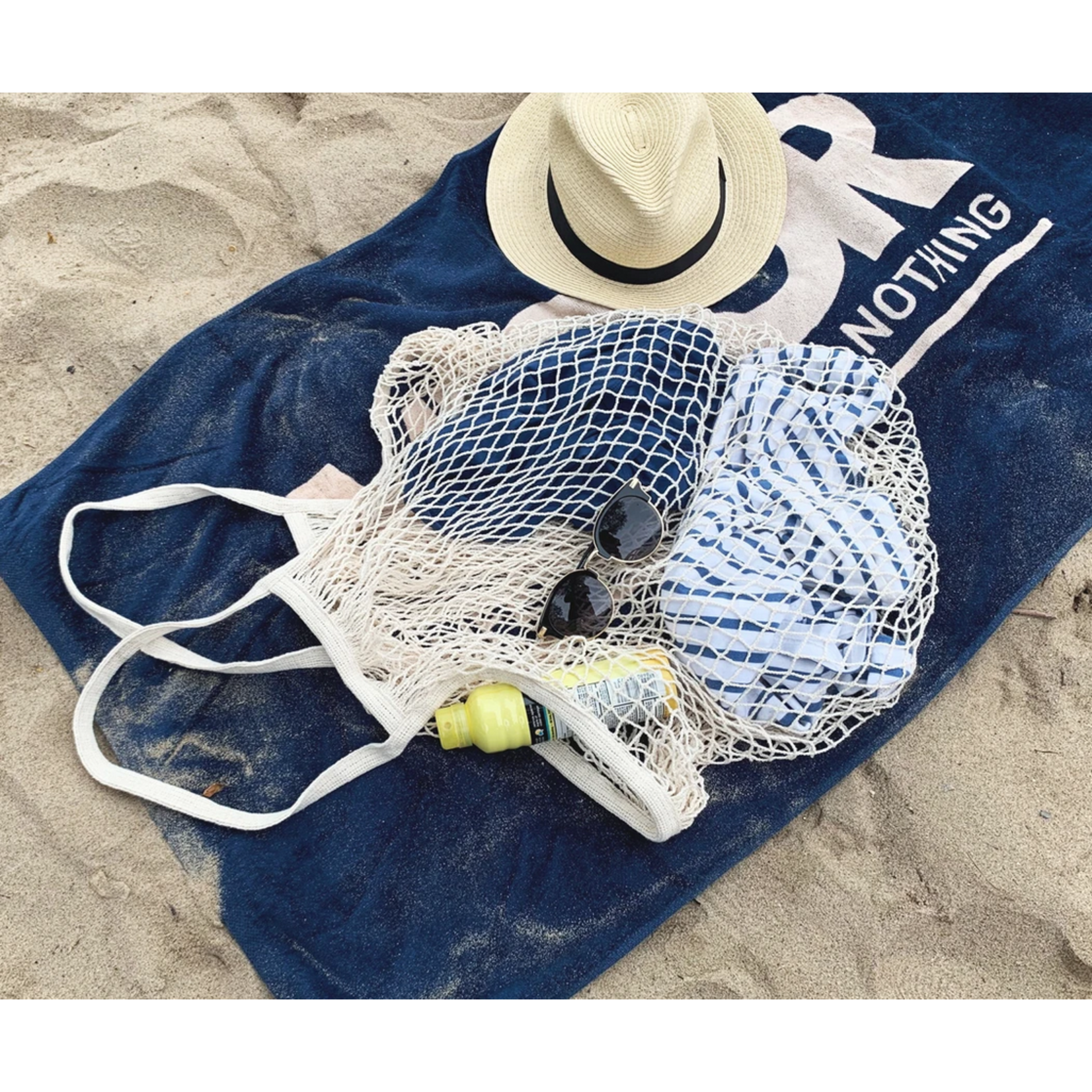 KIKKERLAND KIKKERLAND Cotton Net Carry-All Bag XL - Black DNR