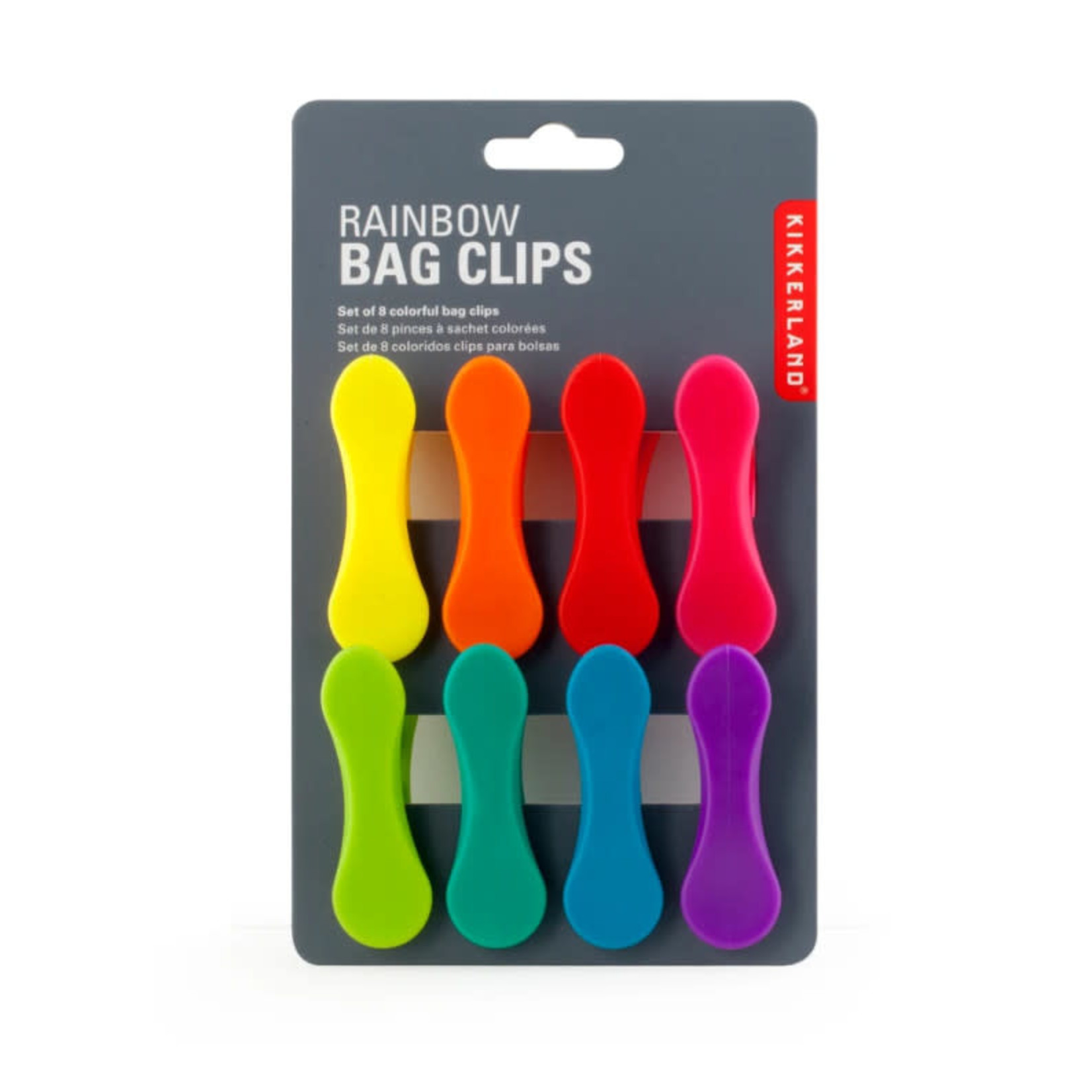 KIKKERLAND KIKKERLAND Bag Clips S/8 - Rainbow