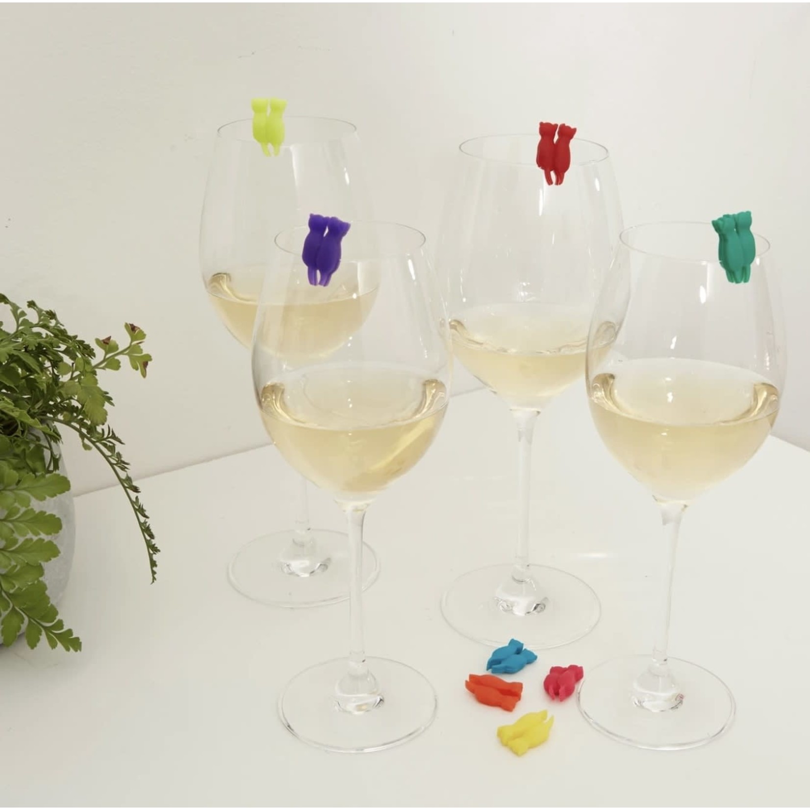 KIKKERLAND KIKKERLAND Cat Drink Markers S/6 - Rainbow