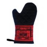 PANABO BILL HELIN Chilkat Oven Mitt - Red / Black