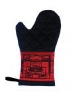 PANABO BILL HELIN Chilkat Oven Mitt - Red / Black