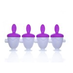 CUISIPRO CUISIPRO Mini Pop Molds 4pc - Purple Farm Animals DNR