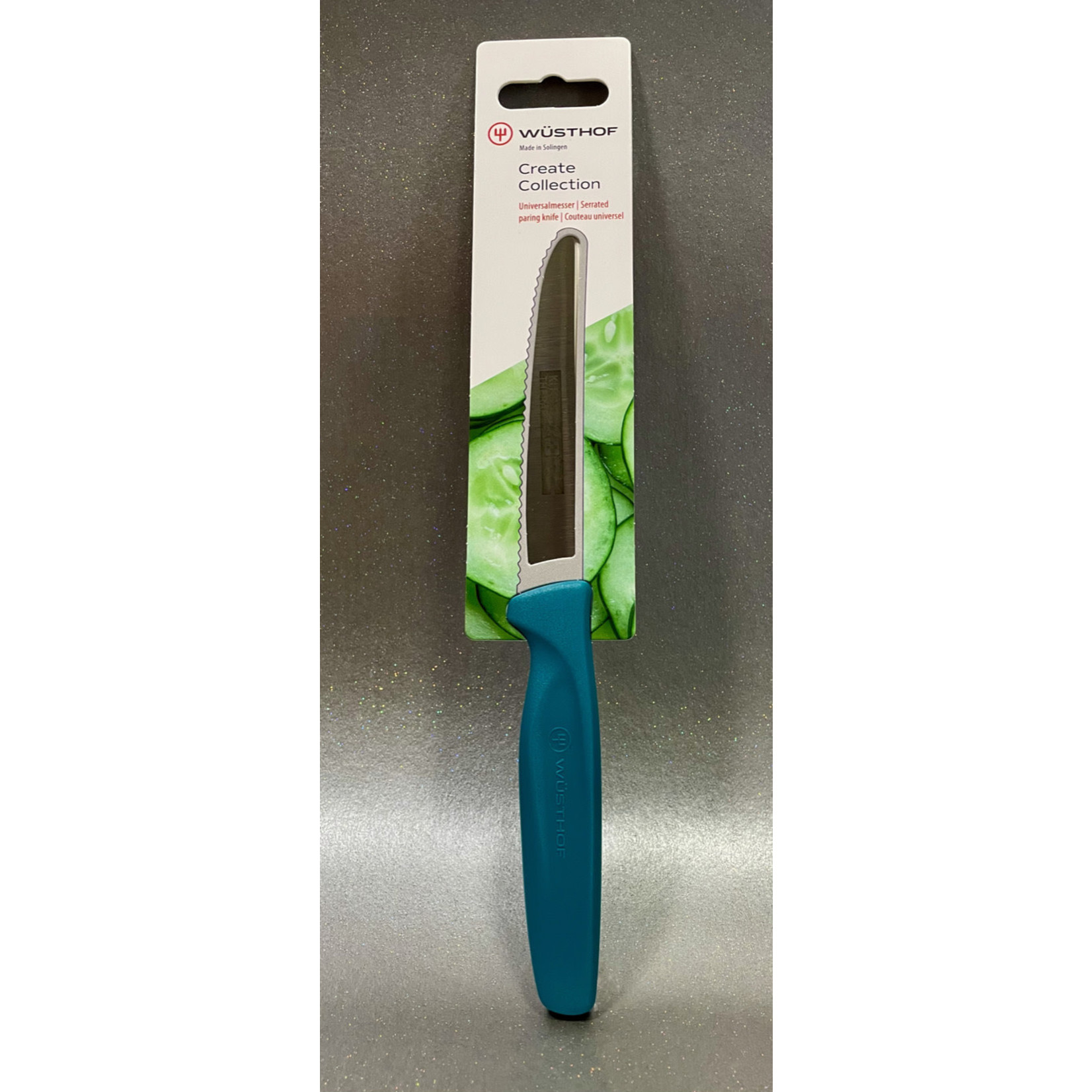 WUSTHOF WUSTHOF Kitchen Therapy Serrated Utility Knife 4" Teal
