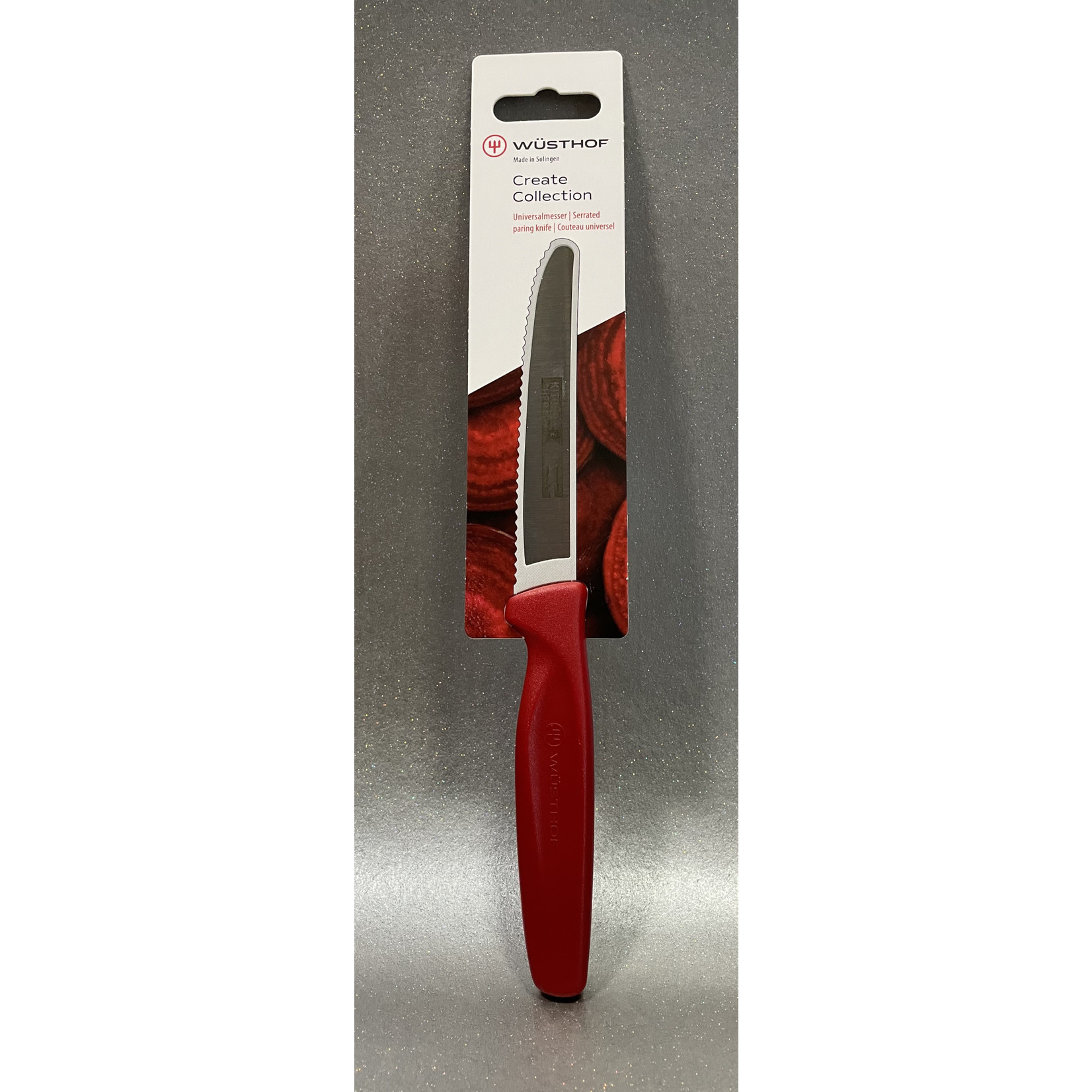 WUSTHOF WUSTHOF Kitchen Therapy Serrated Utility Knife 4" - Red