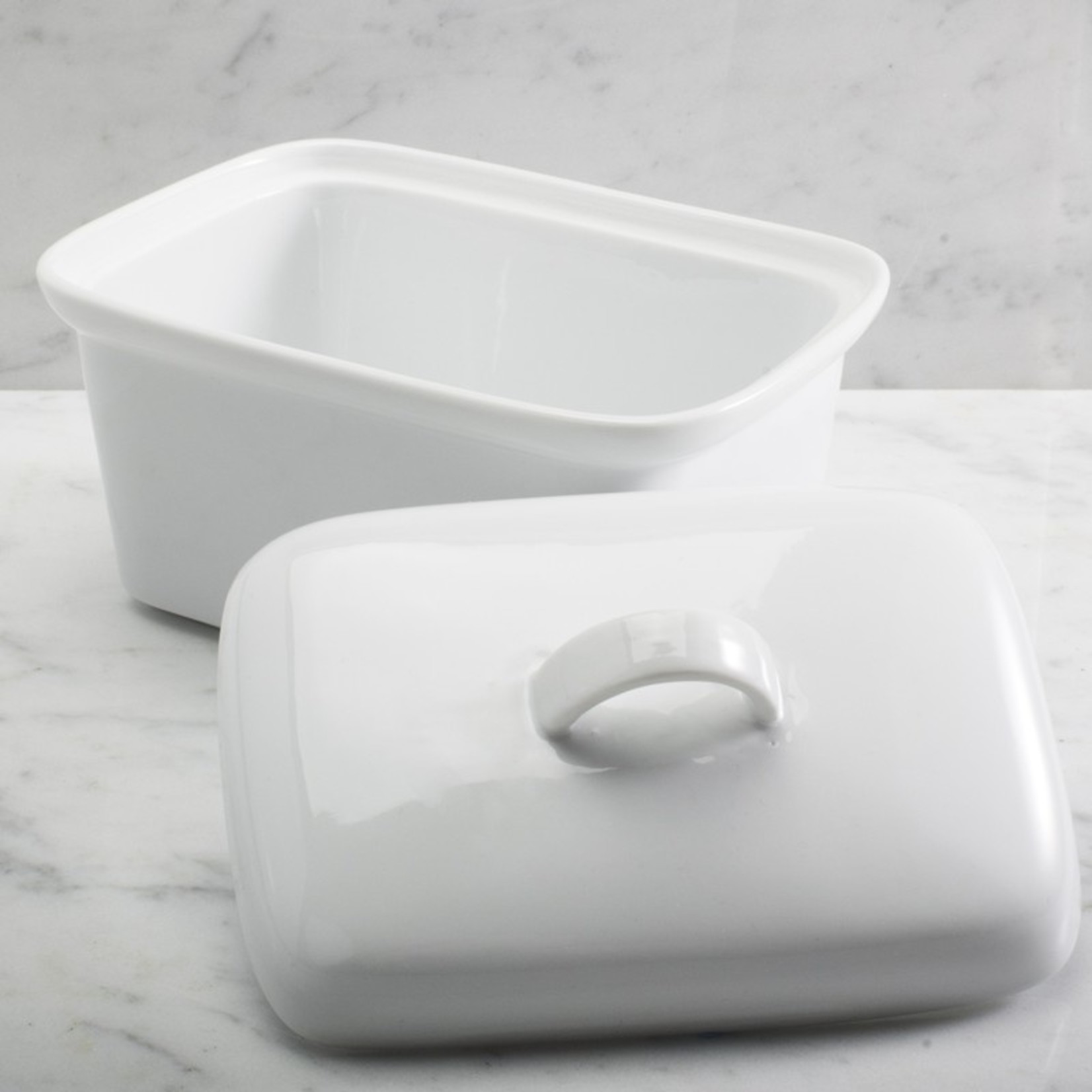 BIA Covered Butter Dish 1lb - White