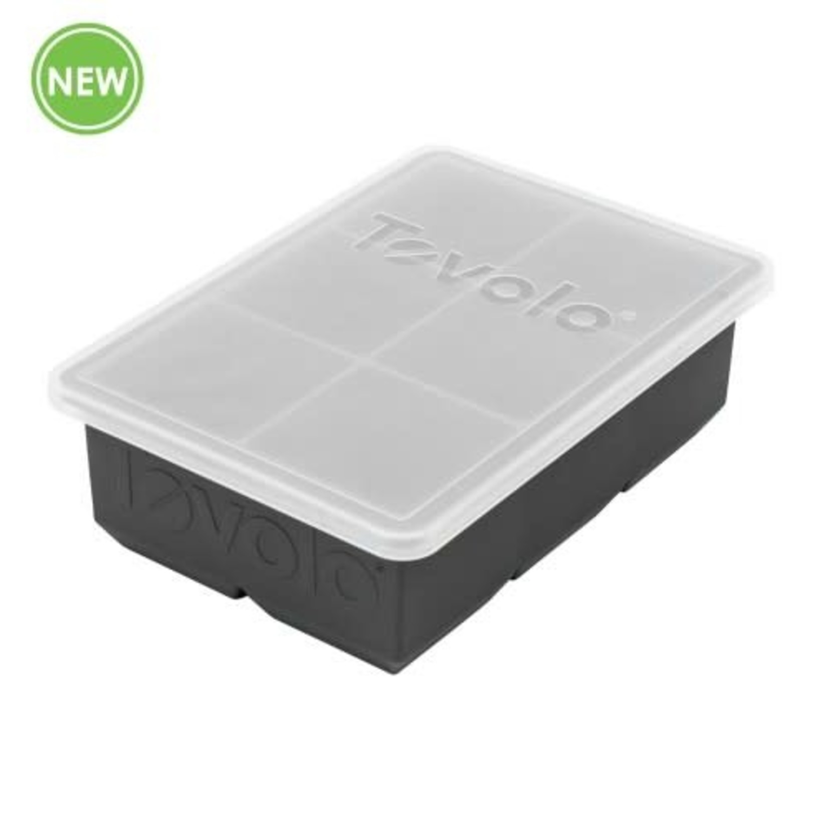 TOVOLO TOVOLO King Cube Ice Tray with Lid - Charcoal