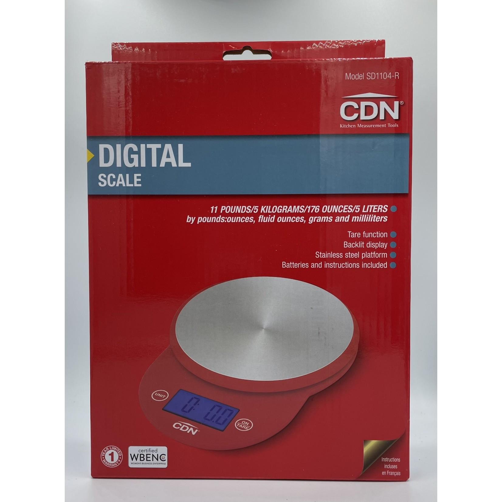 CDN CDN ProAccurate Digital Scale 5kg/11lbs - Red