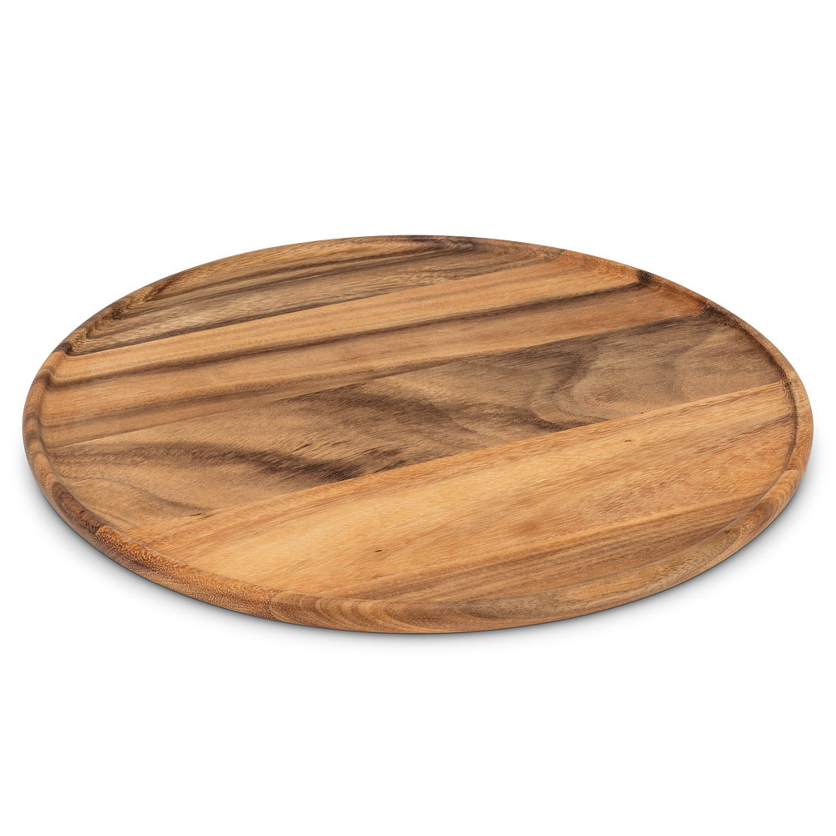 ABBOTT ABBOTT Large Round  Wood Tray w/Lip