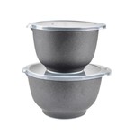 ROSTI ROSTI Margrethe Bowl  Lid Set Pebble Black 2&3 QT