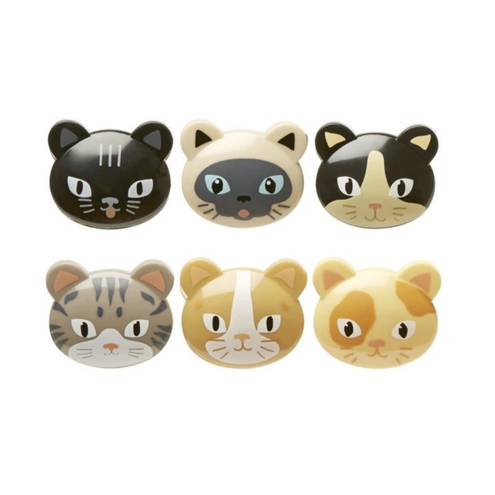 KIKKERLAND Cat Bag Clips S/6