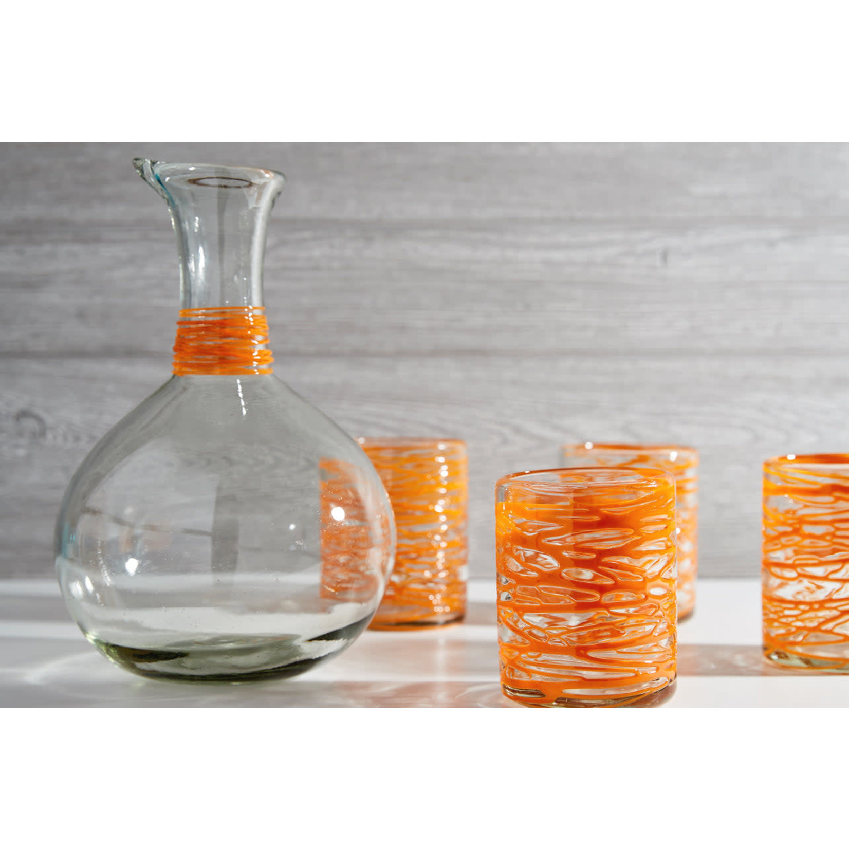VERVE CULTURE VERVE Handblown Glass Carafe Orange DNR