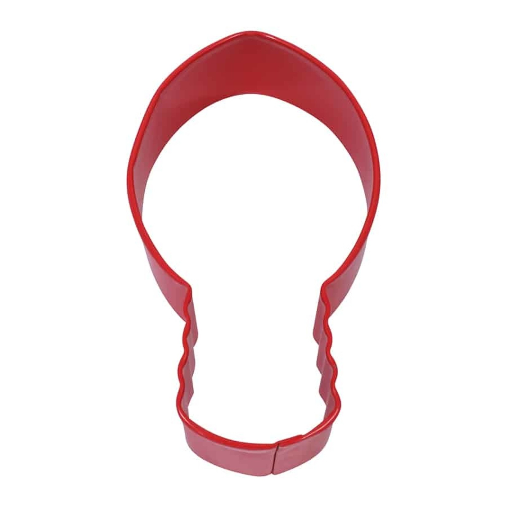 R&M INTERNATIONAL R&M Cookie Cutter Light Bulb Holiday 4.25” Red