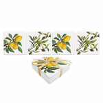 PAPER PRODUCTS DESIGN PPD Dolomite Coaster S/4- Lemons/Olives Musee